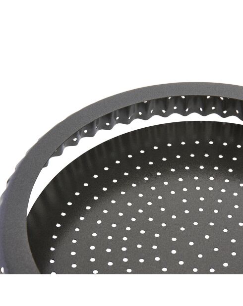 Moule à quiche perforé noir - D.23 cm