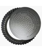 Moule à quiche perforé noir - D.20 cm