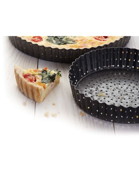Moule à Tarte/Quiche noir - D.30 cm