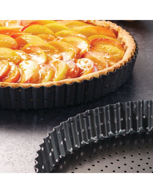 Moule à Tarte/Quiche noir - D.30 cm