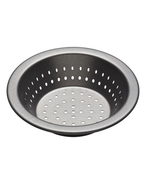 Plat à tarte perforé gris - 10x10x3 cm