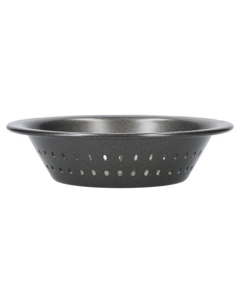 Plat à tarte perforé gris - 10x10x3 cm
