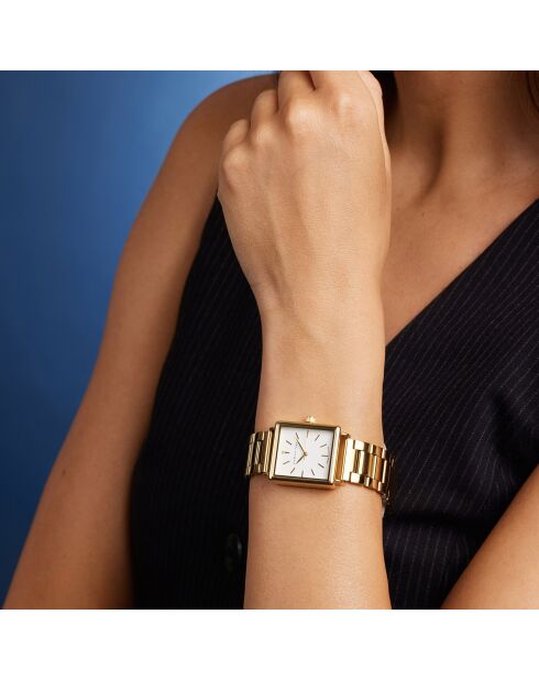 Montre Charlotte en Acier & Diamant dorée
