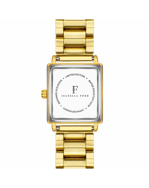 Montre Charlotte en Acier & Diamant dorée