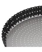 Moule à quiche perforé gris - 28x28x3.5 cm