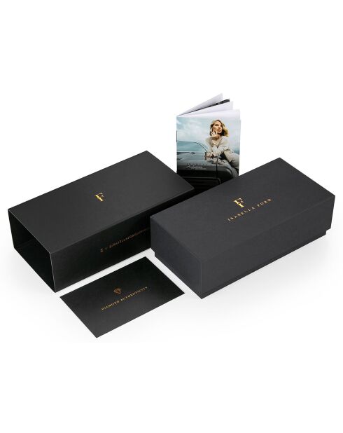 Montre Morgane en Acier & Diamant + Boucles d'oreilles argentées