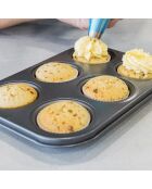 Moule à 6 Muffins gris - 27x18x2.6 cm