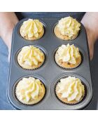 Moule à 6 Muffins gris - 27x18x2.6 cm