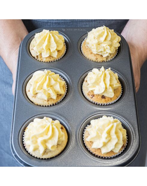 Moule à 6 Muffins gris - 27x18x2.6 cm