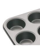 Moule à 12 muffins gris - 35x27x3 cm