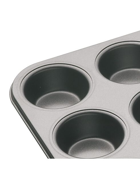 Moule à 12 muffins gris - 35x27x3 cm