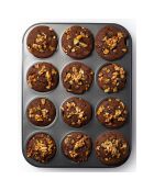 Moule à 12 muffins gris - 35x27x3 cm