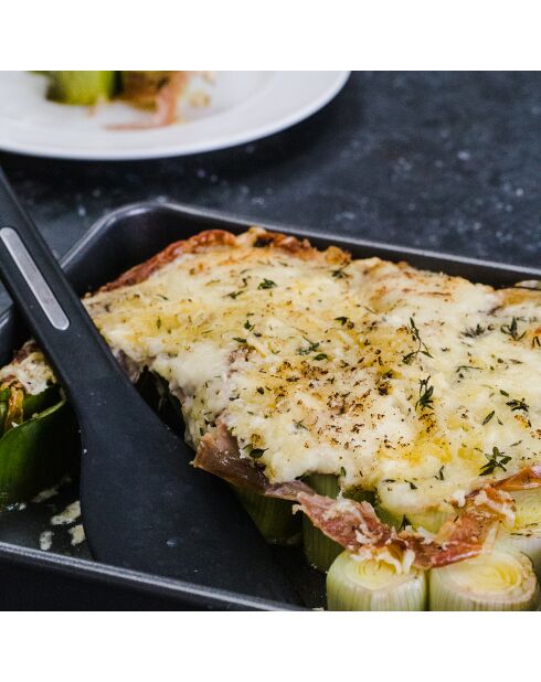 Plat de cuisson gris - 24x24x5 cm