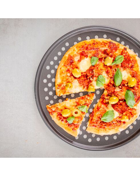 Plaque À Pizza grise - 32x32x1 cm