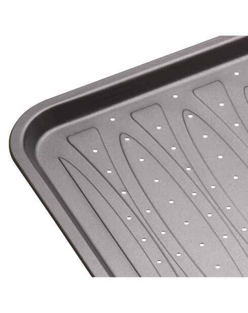 Plateau de cuisson antiadhésif gris - 39x31.5x15 cm