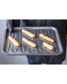 Plateau de cuisson antiadhésif gris - 39x31.5x15 cm