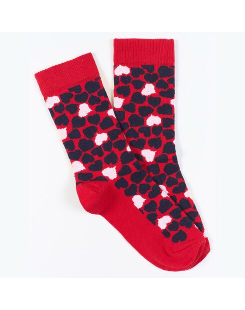 Chaussettes dépareillées rouges