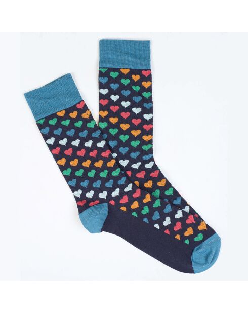 Chaussettes dépareillées multicolores