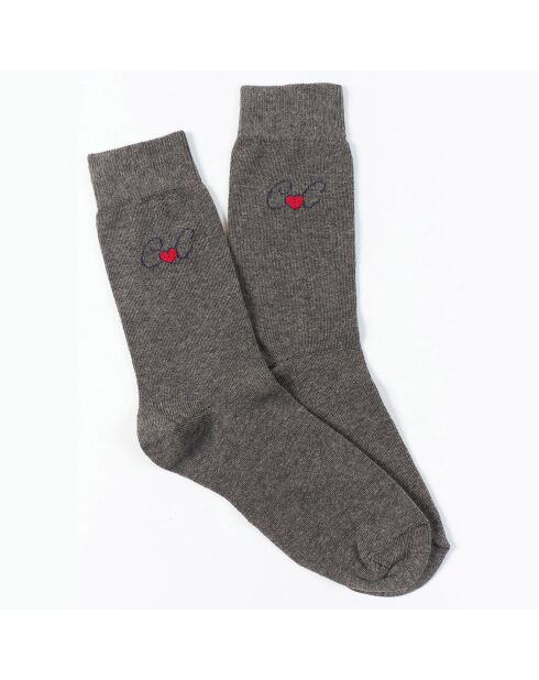 Chaussettes dépareillées grises