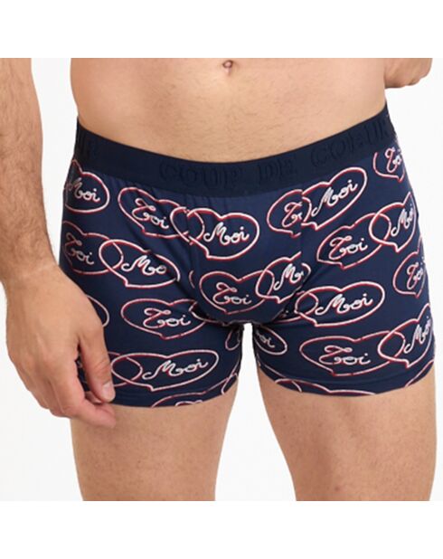 Boxer à motif bleu marine