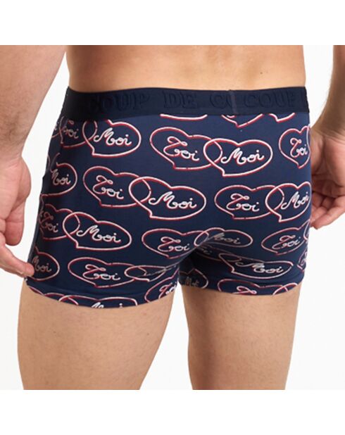 Boxer à motif bleu marine