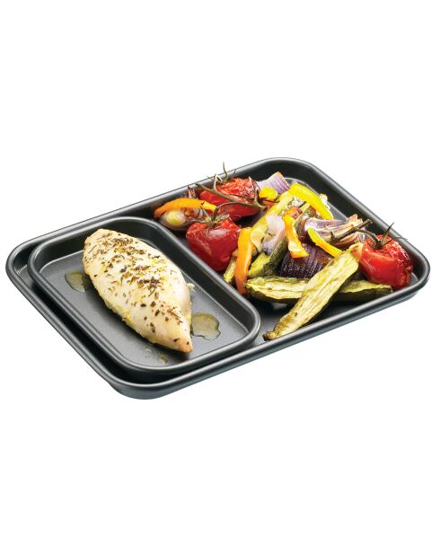 Plateau de cuisson gris - 24x18x1.5 cm