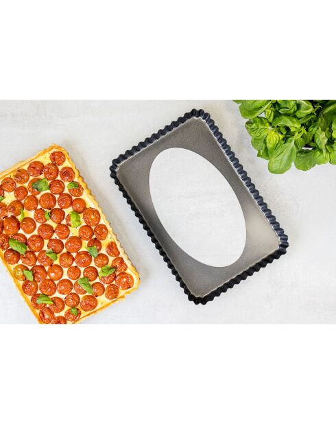 Moule à Tarte Rectangulaire gris - 31.5x22x3 cm
