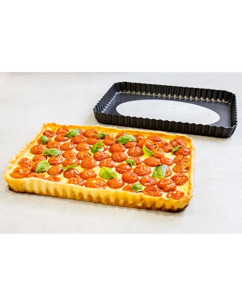 Moule à Tarte Rectangulaire gris - 31.5x22x3 cm