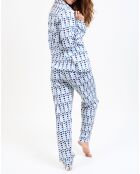 Pyjama haut manches longues & Pantalon bleus