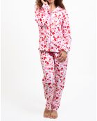 Pyjama haut manches longues & Pantalon roses