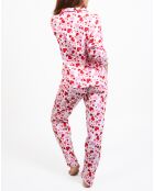 Pyjama haut manches longues & Pantalon roses