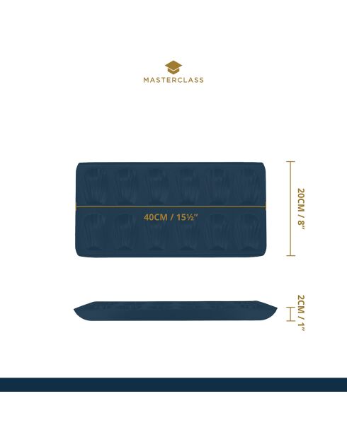 Plaque à Madeleine noir - 40x20x1 cm