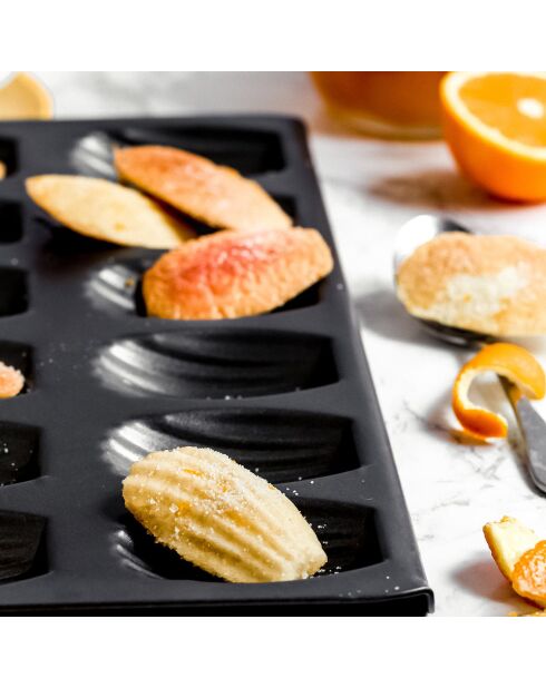 Plaque à Madeleine noir - 40x20x1 cm