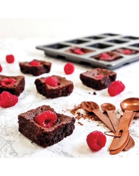 Moule à Gâteau Brownie gris - 26x34x3 cm