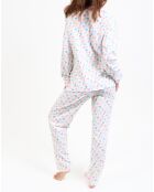 Pyjama haut manches longues & Pantalon blancs