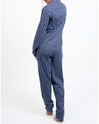 Pyjama haut manches longues & Pantalon bleu marine