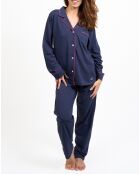 Pyjama haut manches longues & Pantalon bleu marine