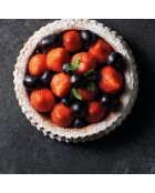Moule à flan gris - 20x20x3.5 cm