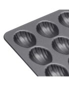 Mini moule à madeleine noir - 27.5x22x1.2 cm