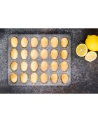 Mini moule à madeleine noir - 27.5x22x1.2 cm