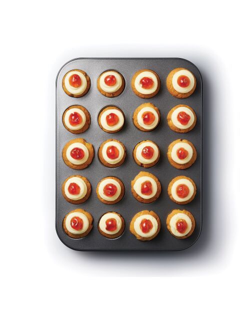 Moule à 20 mini bouchées noir - 37x27x3.5 cm