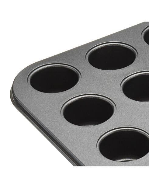 Moule à 20 mini bouchées noir - 37x27x3.5 cm