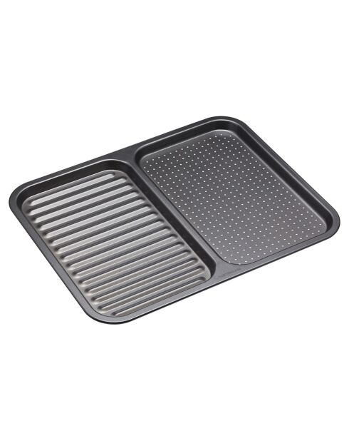 Plateau de Cuisson 2-en-1 gris - 39x31x1.5 cm