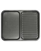 Plateau de Cuisson 2-en-1 gris - 39x31x1.5 cm