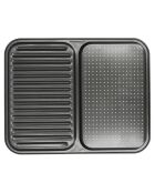 Plateau de Cuisson 2-en-1 gris - 39x31x1.5 cm