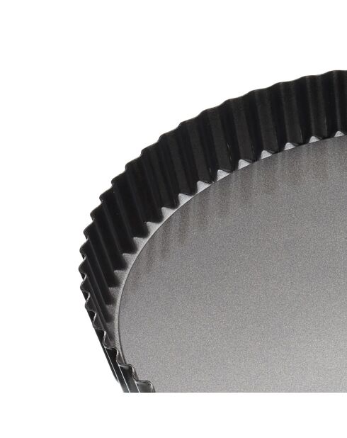 Moule à tarte cannelé gris - D.28 cm