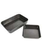 Set moule à rôtir et grande plaque à pâtisserie gris - 40x27.5x7.9 cm