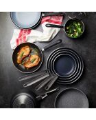 Casserole en aluminium émaillé non collante noir - D.17 cm