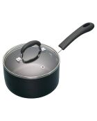 Casserole en aluminium émaillé non collante noir - D.17 cm