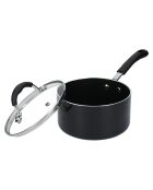 Casserole en aluminium émaillé non collante noir - D.17 cm
